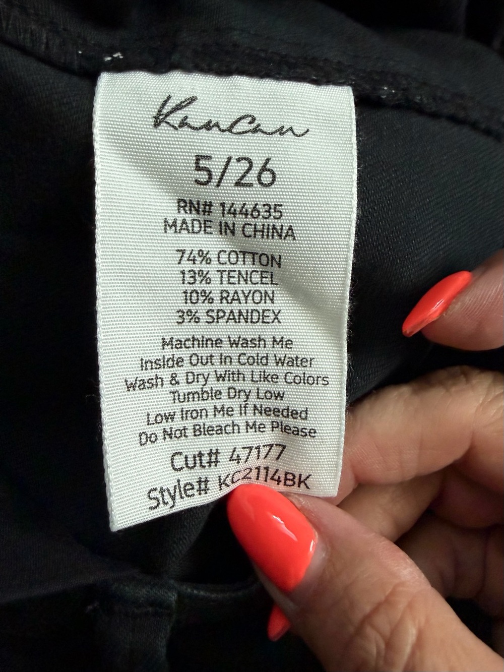 Kancan Julia Mid Rise Straight Black Pants NWT 5/26 Cropped Chino Work - Picture 9 of 14